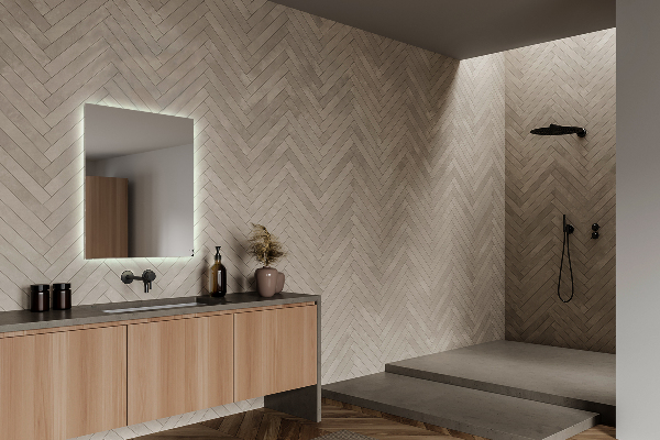 Modern fürdőszobai tükör 50x50 cm