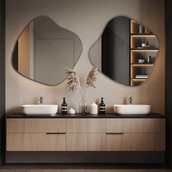 Szabálytalan tükör folt eredeti 48x48 cm