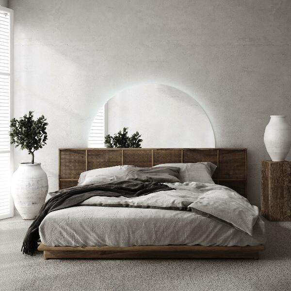 Félkör led tükör 40x80 cm