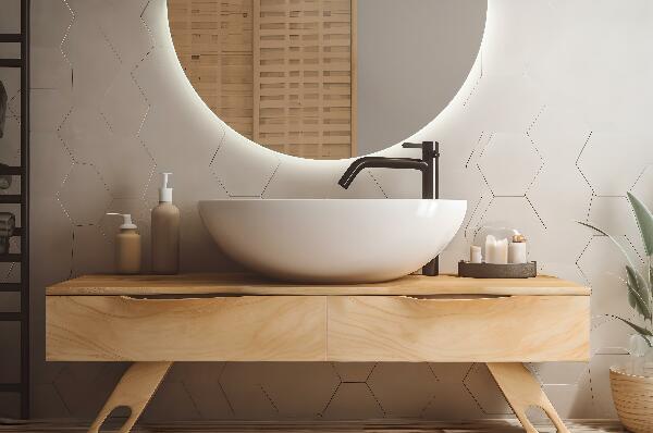 Félkör tükör 50x100 cm