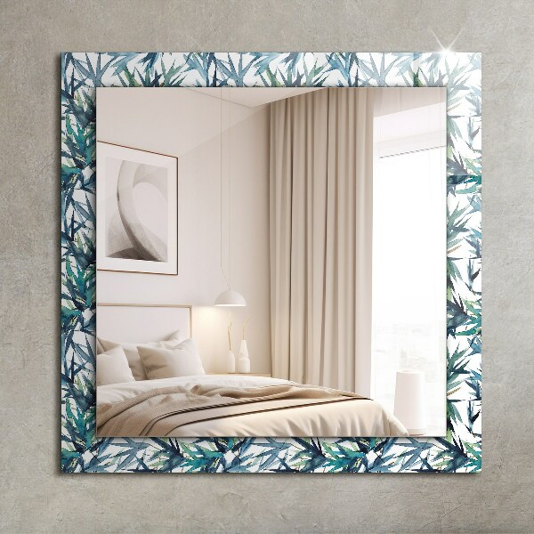 Design tükör Bambuszlevelek akvarellben