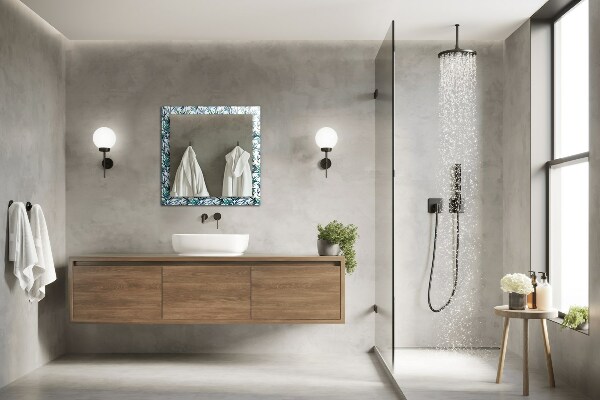 Design tükör Bambuszlevelek akvarellben
