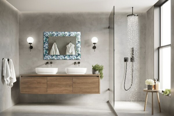 Design tükör Bambuszlevelek akvarellben
