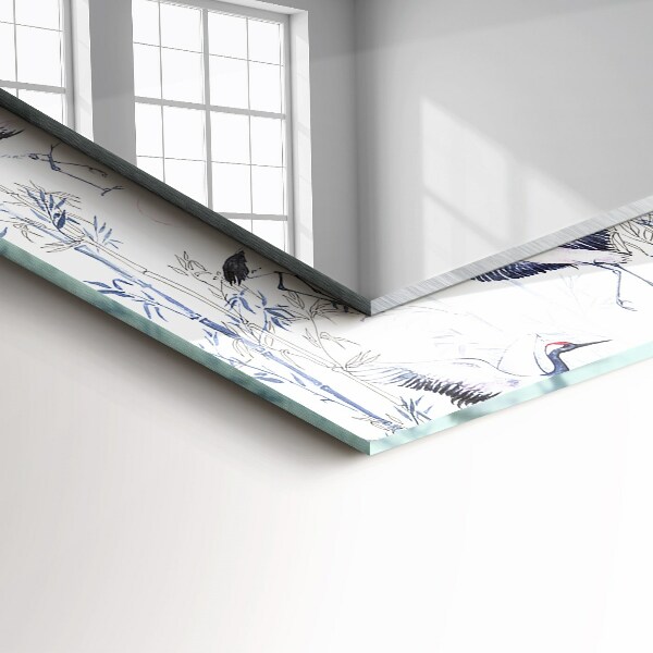 Dísztükör Daruk és bambusz