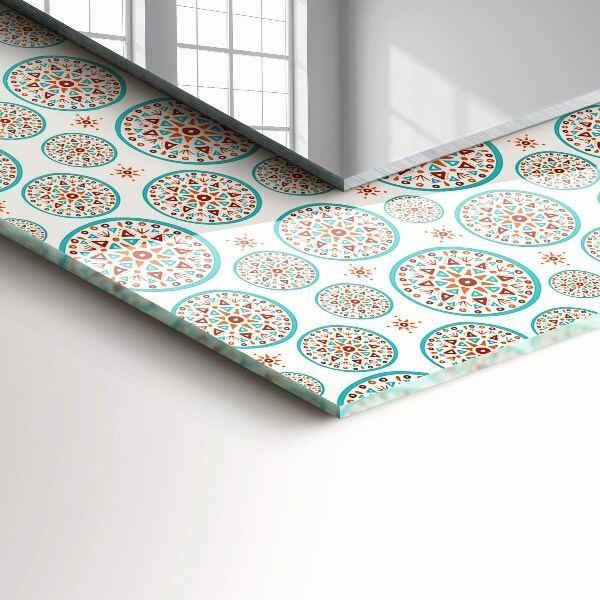 Tükör nyomtatott kerettel Színes körök rajzolása