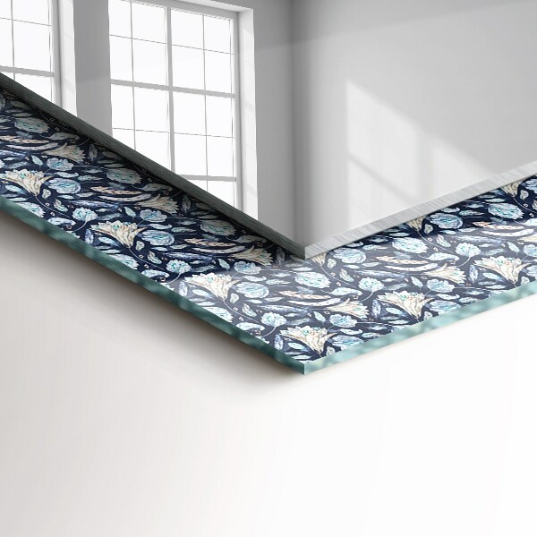 Dekor tükör Kék virág rajz