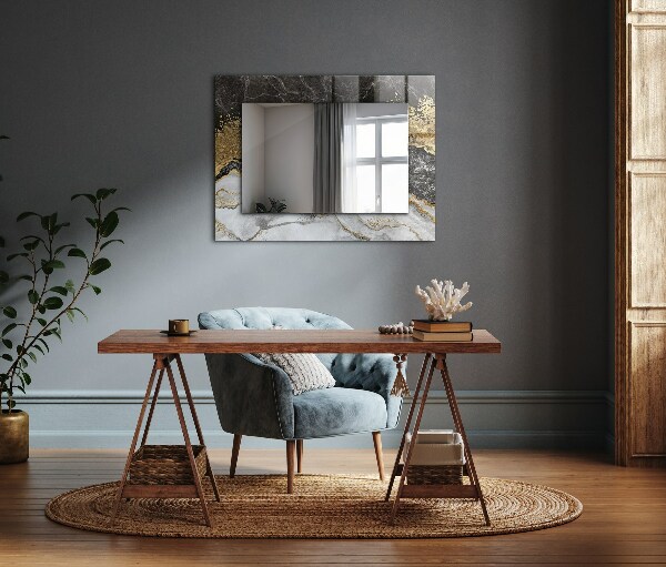 Díszes tükör Absztrakt márvány erezettel