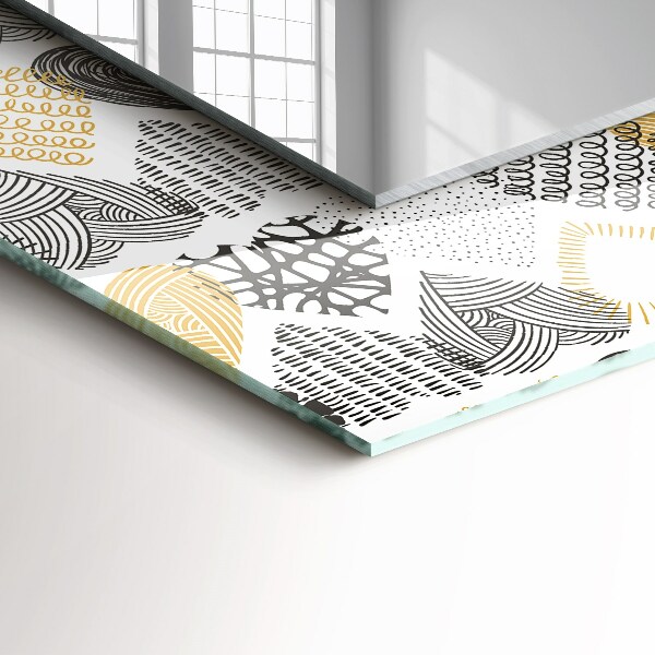 Tükör fali dísz Színes szívek