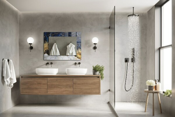 Tükör keret nyomtatással Absztrakt márvány