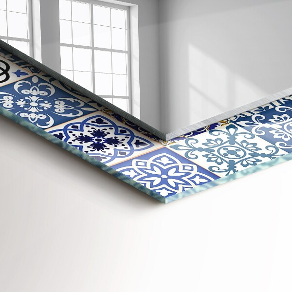 Tükör nyomtatott kerettel Marokkói motívumok