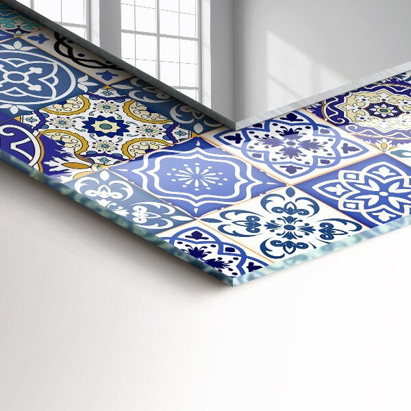 Tükör nyomtatott kerettel Marokkói motívumok