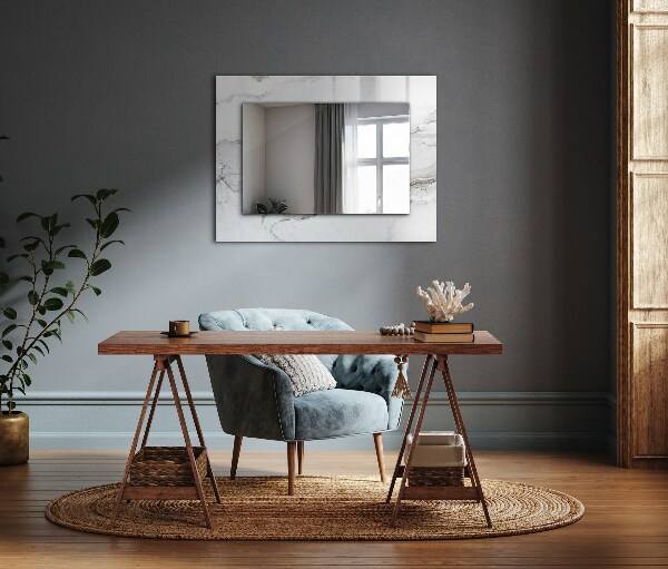Design fali tükör Fehér márvány minták