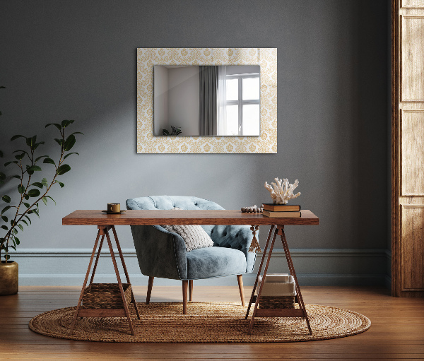 Design fali tükör Sárga dekorációk