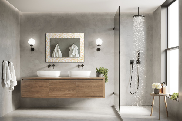 Design fali tükör Sárga dekorációk