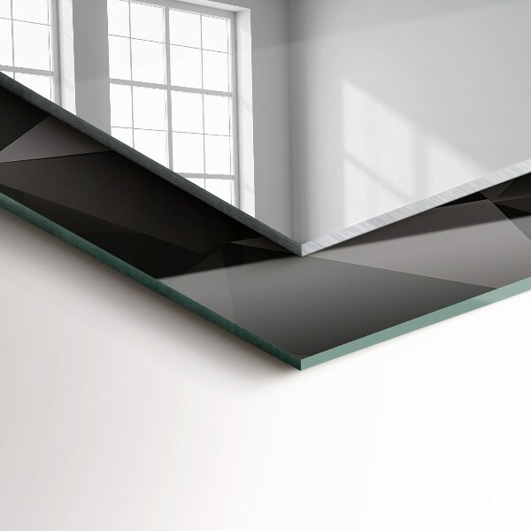 Tükör díszítéssel Fekete geometriai formák