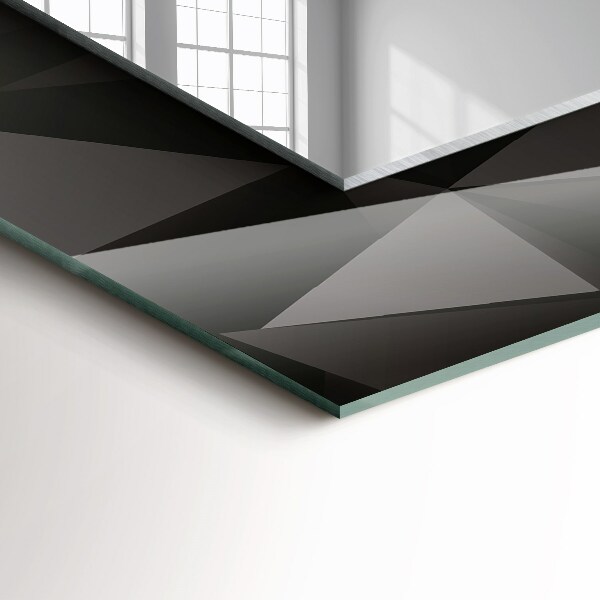 Tükör díszítéssel Fekete geometriai formák