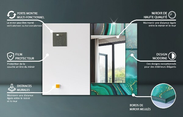 Tükör dekoráció Rózsaszín flamingók