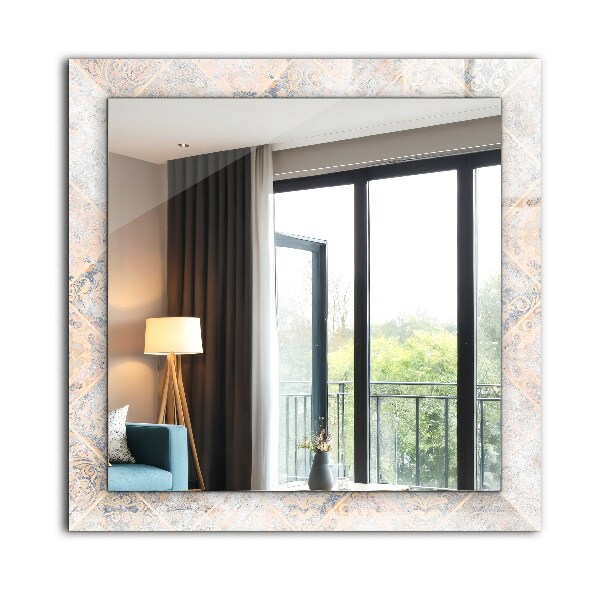 Tükör keret nyomtatással Mintás csempe