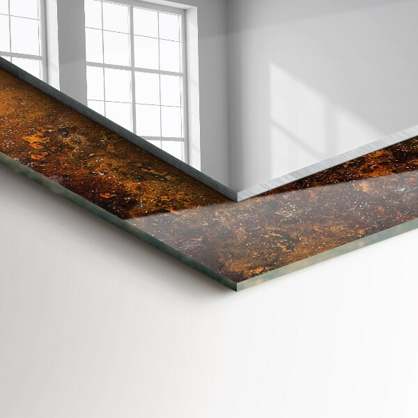 Díszes tükör Rozsdás fémfelület