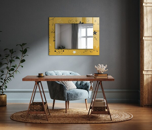 Design fali tükör Különböző csillag motívumok