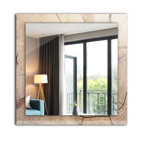 Tükör keret nyomtatással Virágok és madarak