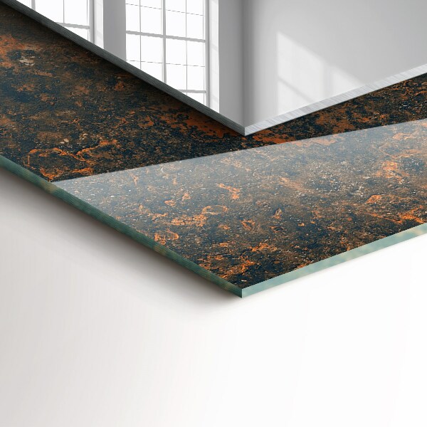 Dekor tükör Absztrakt rajz sárga színben