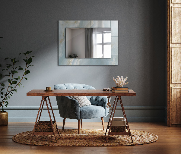 Design fali tükör Virágos motívum