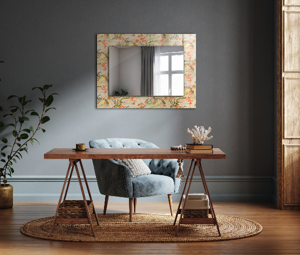Design tükör Fekete-fehér geometriai minta