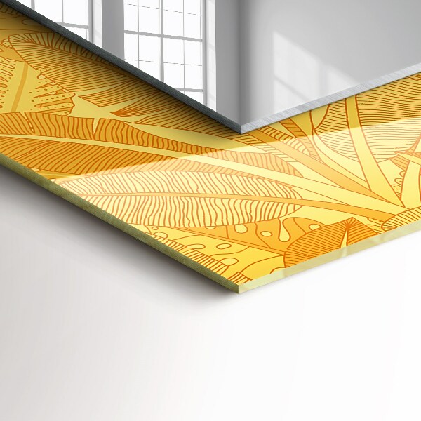 Tükör dekoráció Levél vonalak