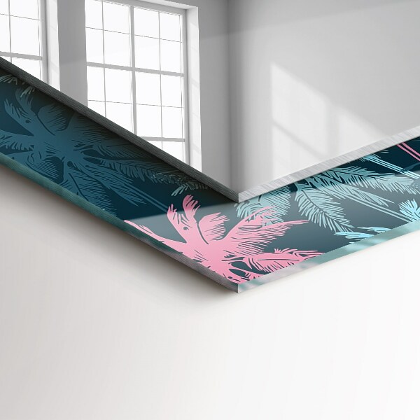 Díszes tükör Texturált fa tábla