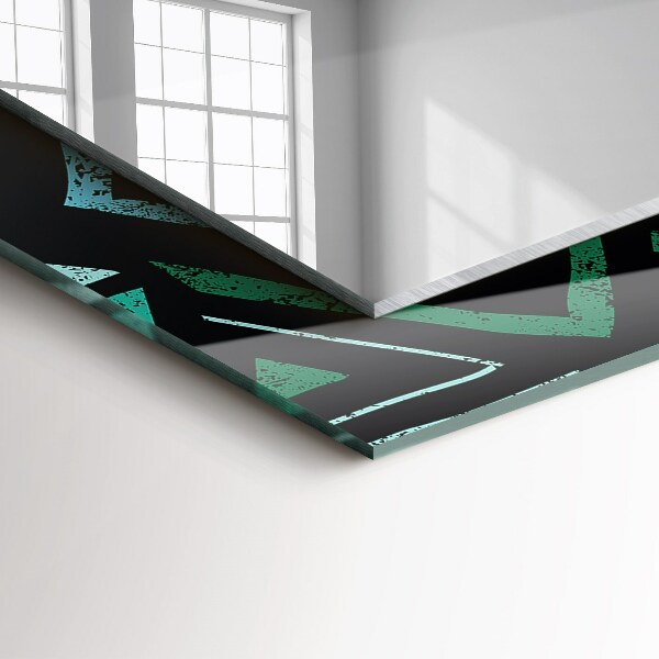 Dísztükör Geometrikus motívumok türkizkék színben