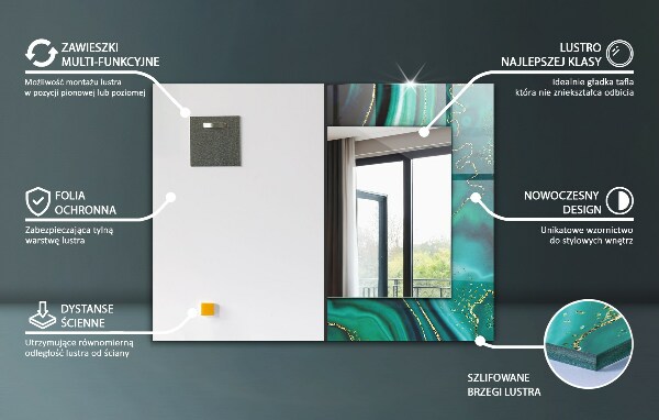 Design tükör Rózsaszín csészék