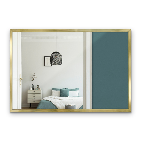 Téglalap alakú tükör falra arany kerettel 60x40 cm