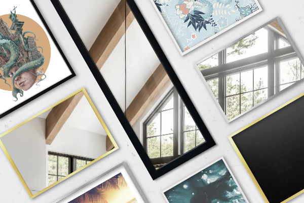 Nagy álló tükör fehér 14x61 in