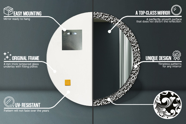 Kerek tükör fali dísz Dísz