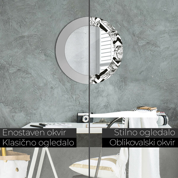 Kerek tükör díszítéssel Kolibrik