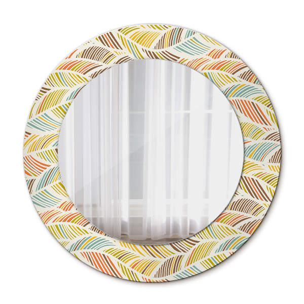 Kerek tükör keret nyomtatással Absztrakt