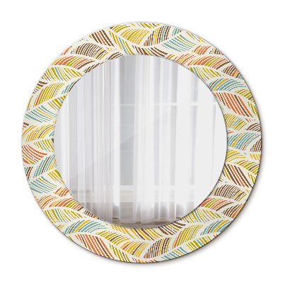 Kerek tükör keret nyomtatással Absztrakt