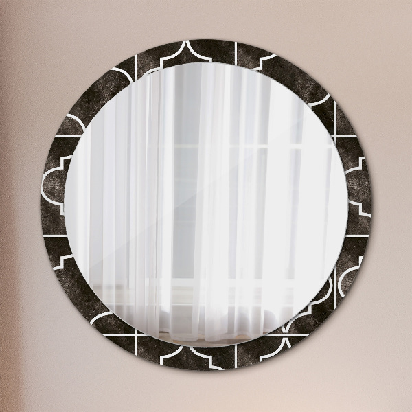 Kerek díszes tükör Antik csempe