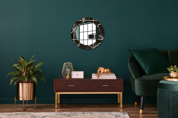 Kerek díszes tükör Antik csempe