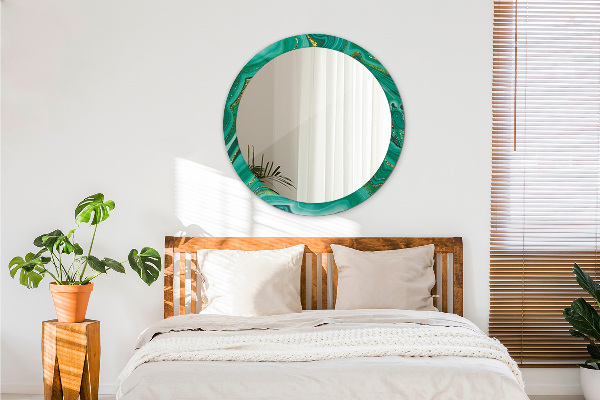 Kerek dísztükör Achát jáspis márvány