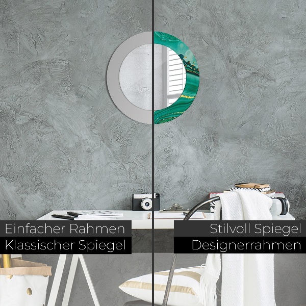 Kerek dísztükör Achát jáspis márvány