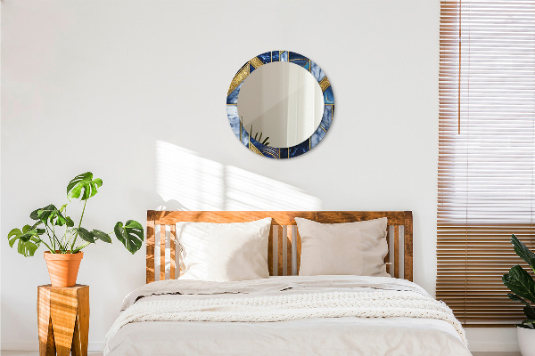 Kerek tükör fali dísz Modern márvány