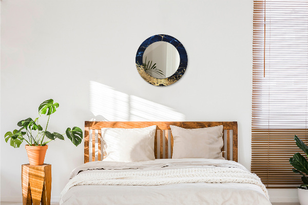 Kerek dísztükör Kék márvány