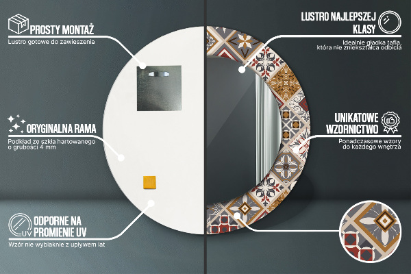 Kerek díszes tükör Török minta