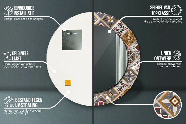 Kerek díszes tükör Török minta