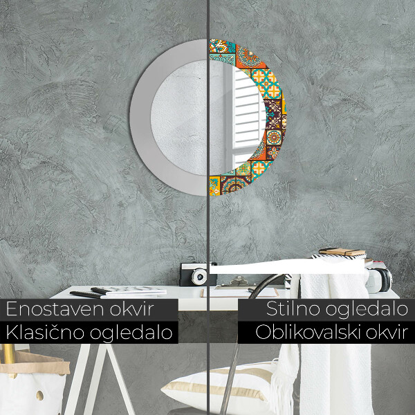 Kerek tükör fali dísz Arab minta