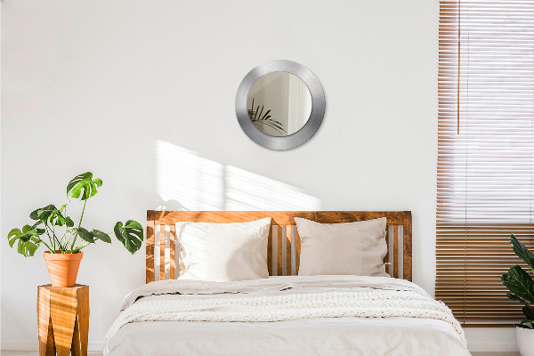 Kerek dísztükör Fényes acél