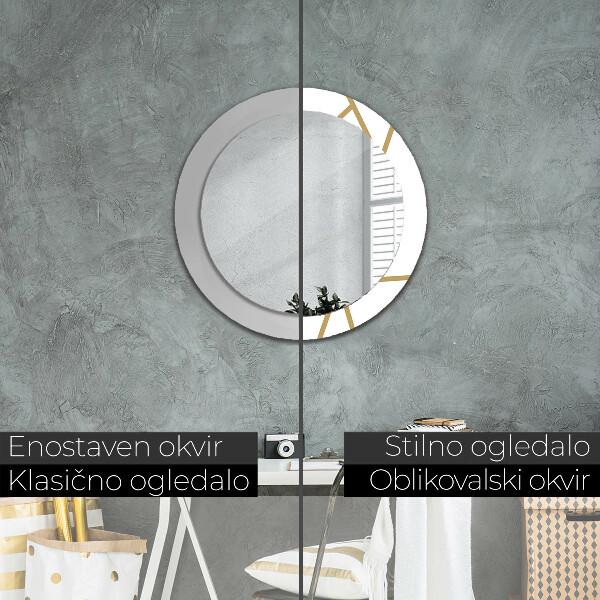 Kerek tükör díszítéssel Lineáris kompozíció