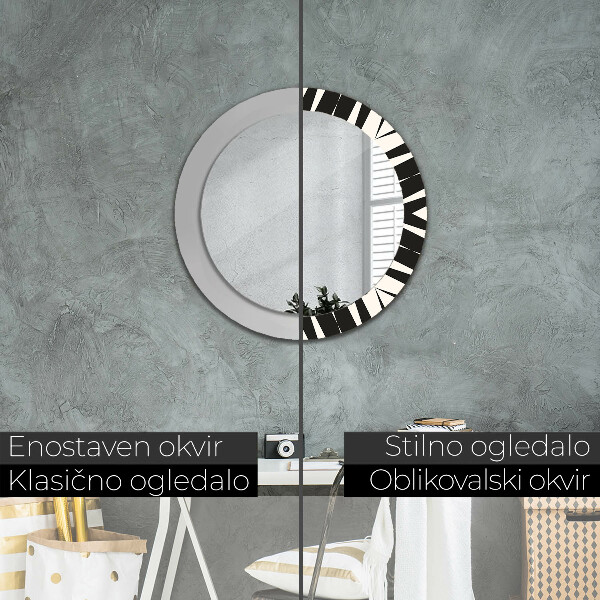 Kerek dísztükör Geometria absztrakció